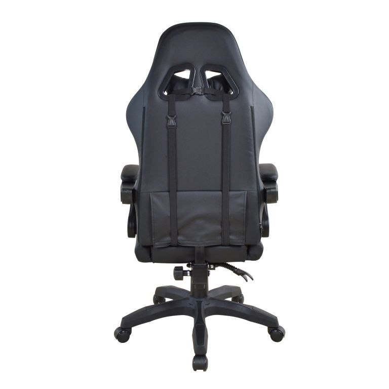 Ergonomiczne krzesło biurowe z poduszkami, czarne